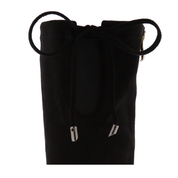 New Women’s Over-The-Knee Back Lace-Up Boot -Black - Picture 2 of 5